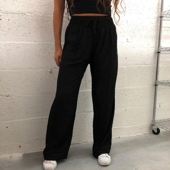 Black Wide Leg Pants - Picture 1 of 5